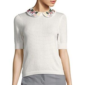 Alice + Olivia Cream Knit Top